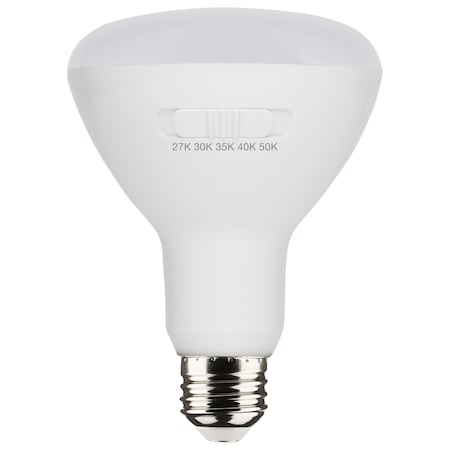 Satco 8.5W BR30 LED - E26 Base - CCT Selectable - White Finish - 90 CRI - 120V S11778
